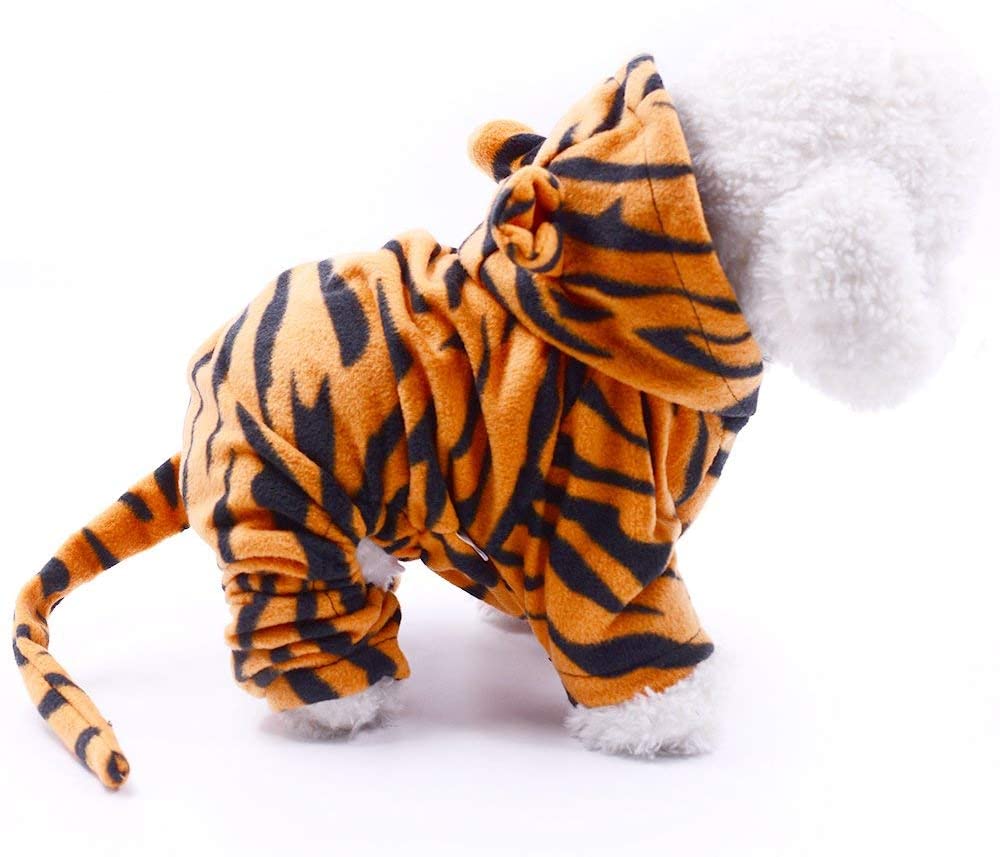 PEGOISM Comfortable Tiger Halloween Costume for Dogs