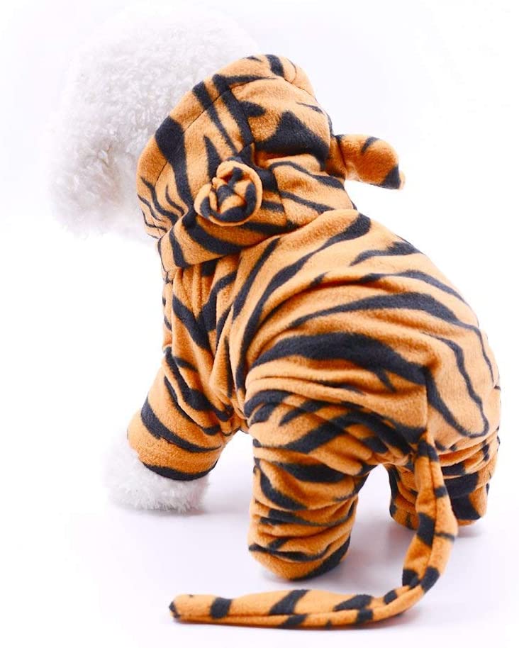 PEGOISM Comfortable Tiger Halloween Costume for Dogs