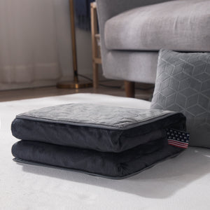 Weighted Blanket Foldable To 11" Weighted Travel Pillow - 8lbs - Light Gray