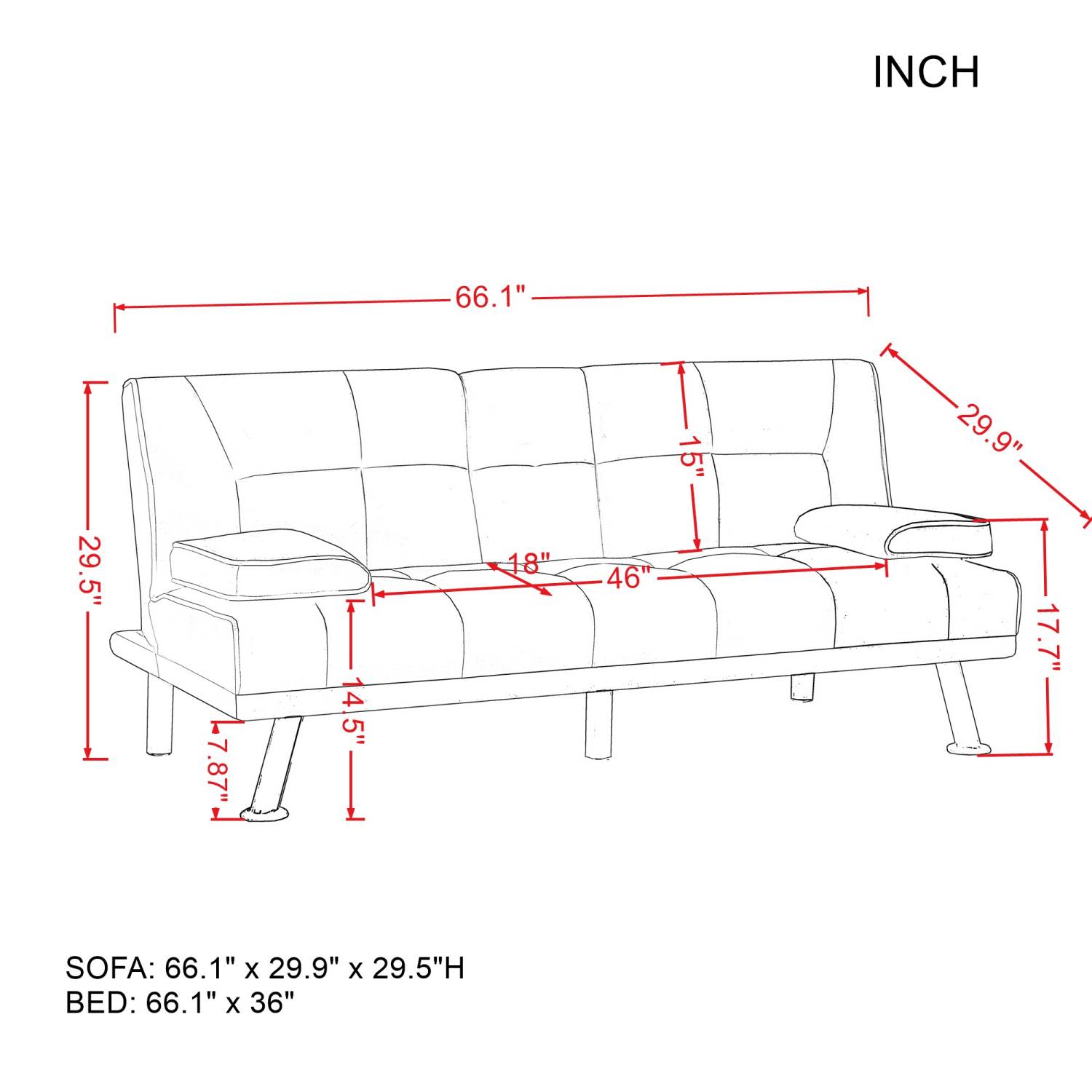 ANYSUN-FUTON-SOFA-BED-TWIN-LIGHT-GRAY