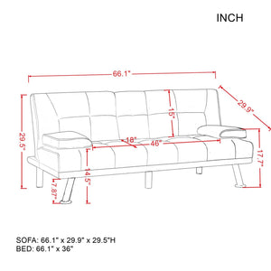 ANYSUN-FUTON-SOFA-BED-TWIN-LIGHT-GRAY