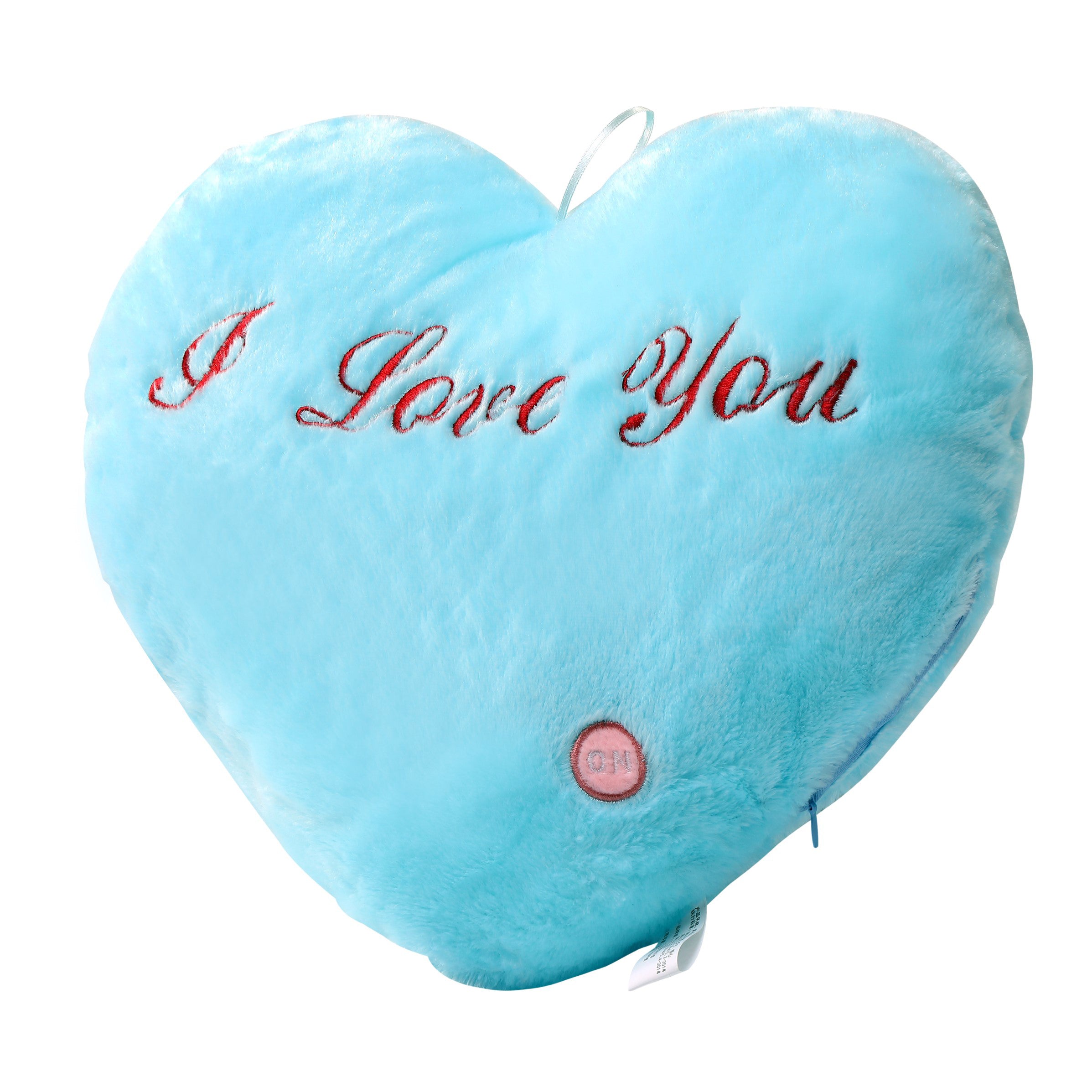 OPIKZONE Magical Lightning Cushion Love Heart Shaped Glowing LED Pillow Changing Light Up Soft Cushion
