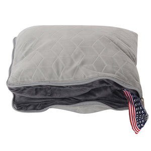 Weighted Blanket Foldable To 11" Weighted Travel Pillow - 8lbs - Light Gray